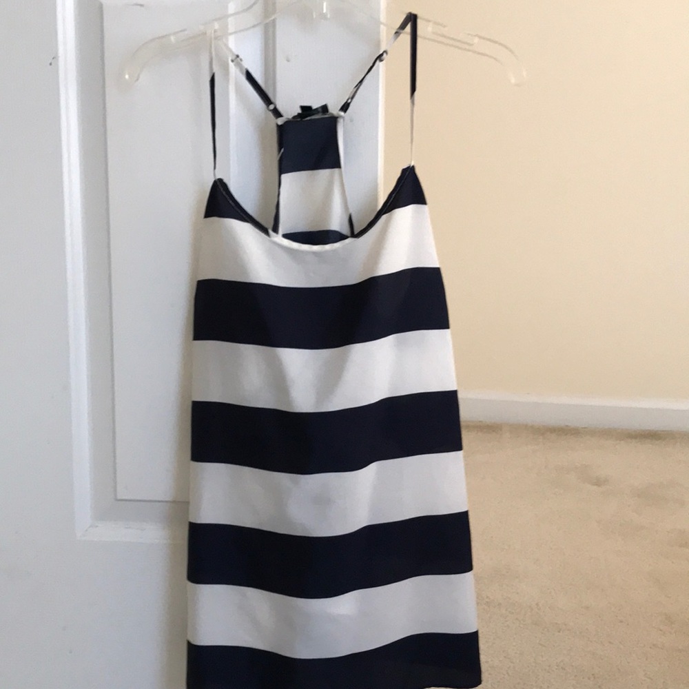 J.Crew Navy And White Tank Top